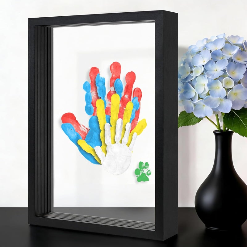 Omrhvi Family Handprint Kit, DIY Craft Keepsake, Hand Print Photo Frame, Family Gifts for New Mom, New Baby, New Parents, Grandparents, Mother's Day, Father's Day, Adoption Day, Anniversary - Image 1